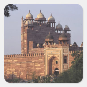 Buland Darwaza (Tor zum Sieg) zur Dargah Quadratischer Aufkleber