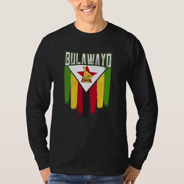 Bulawayo Zimbabwe Flag T-Shirt (Vorderseite)