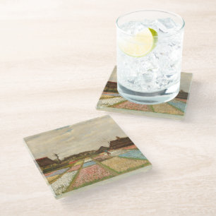 Bulb Fields Vincent van Gogh Glasuntersetzer