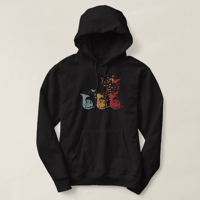 Bulb horn Music Instrument french horn2 Hoodie (Design vorne)