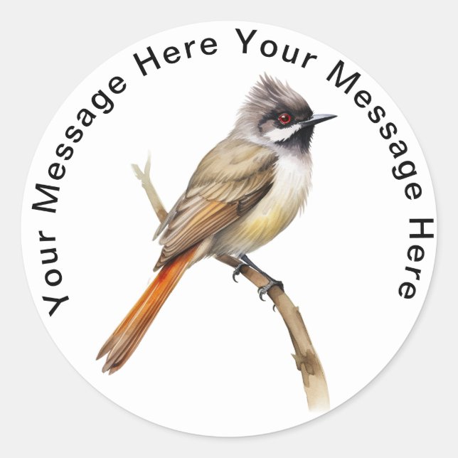 Bulbul Runder Aufkleber (Vorderseite)