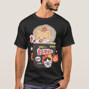 Buldak Koreanische Ramen-Nudeln Shiba T-Shirt