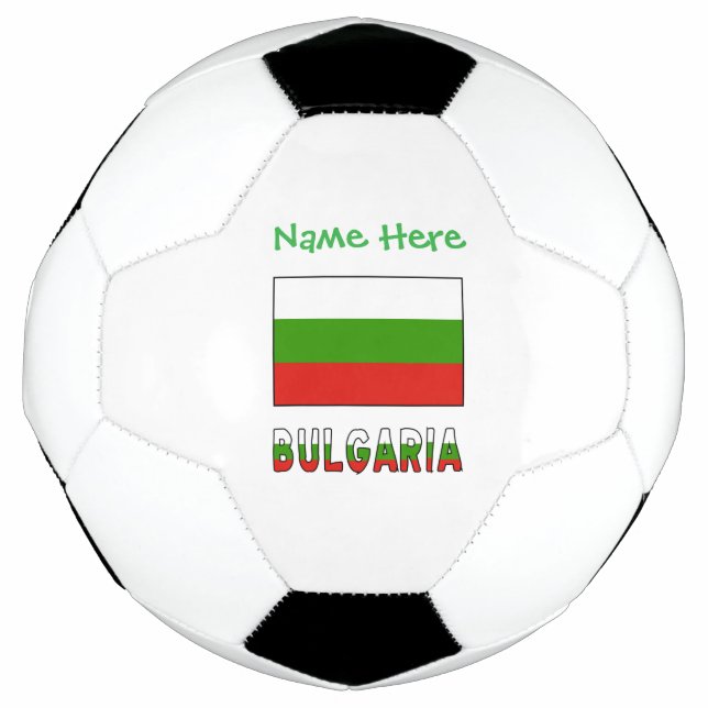 Bulgaria Bulgarian Flag Green Personalized Name Fußball (Vorderseite)