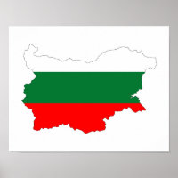 Bulgaria-Länderflagge - Symbol für Silhouette