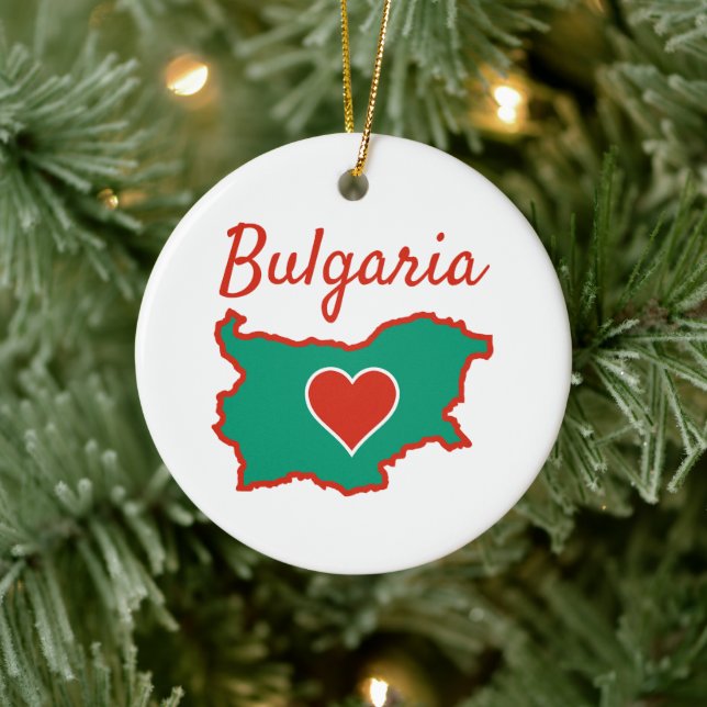 Bulgaria Map Keramik Ornament (Baum)