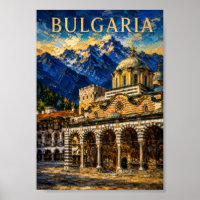 Bulgaria: Scenic Rila Monastery Art Souvenir
