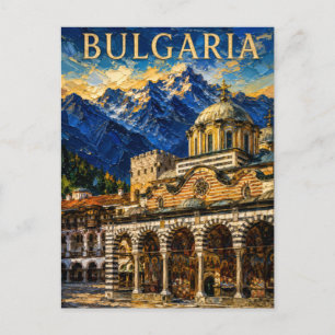 Bulgaria: Scenic Rila Monastery Art Souvenir Postkarte