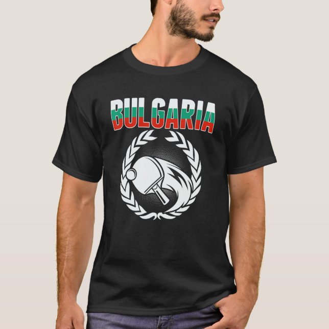 Bulgaria Table Tennis  Bulgarian Ping Pong Support T-Shirt (Vorderseite)