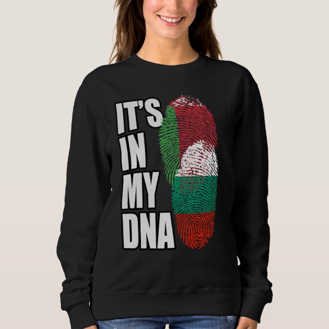 Bulgarian And Belarusian Mix DNA Flag Heritage Sweatshirt (Vorderseite)