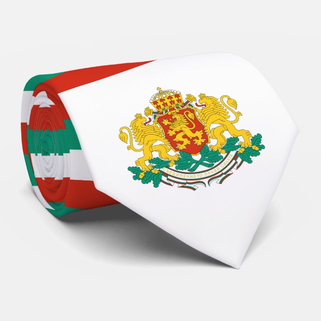 Bulgarian Flag & Coat of Arms, Flag of Bulgaria Krawatte (Gerollt)