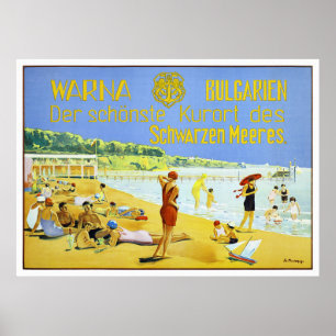 Bulgarie Poster Vintage voyage Warna restauré