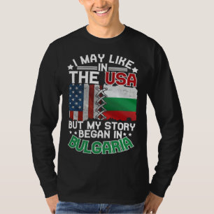 Bulgarien Amerikanische Flagge USA Bulgarische Wur T-Shirt