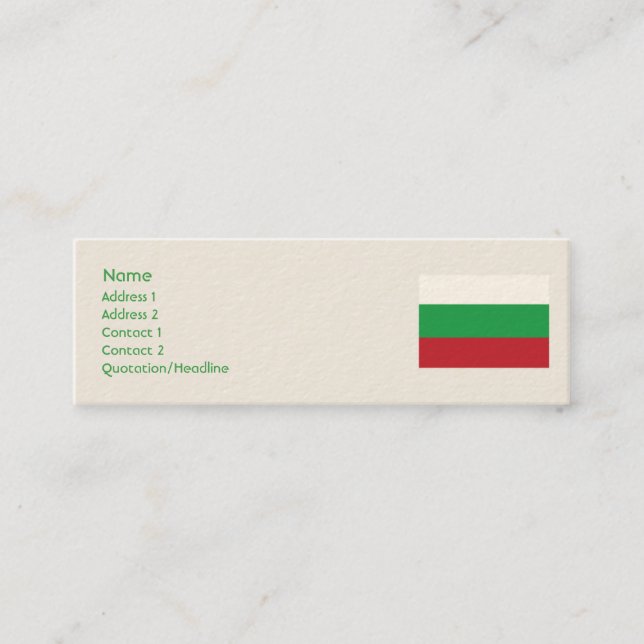 Bulgarien - dünn mini visitenkarte (Vorderseite)