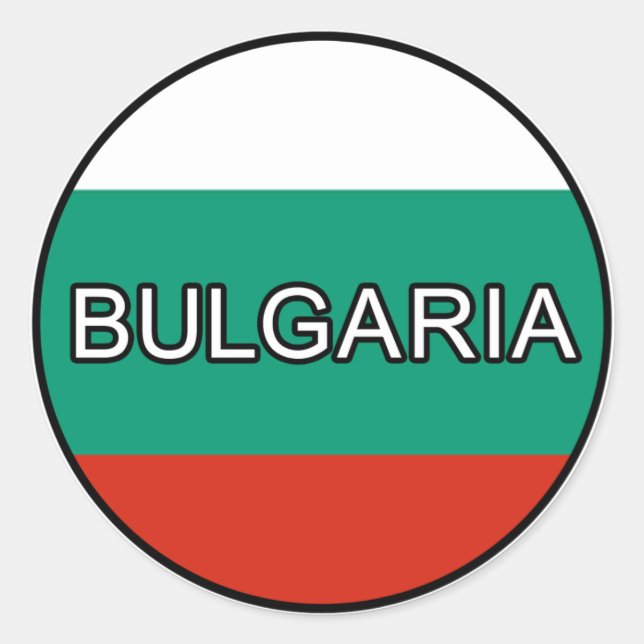 Bulgarien Euro-Aufkleber Runder Aufkleber (Vorderseite)