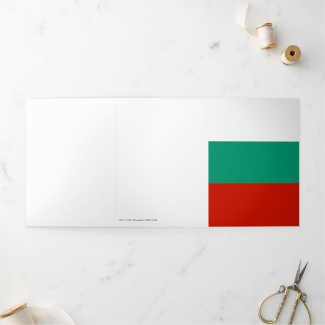 Bulgarien-Flagge Dreifach Gefaltete Karte (Außenbereich)