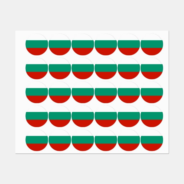 Bulgarien-Flagge Etiketten (Blatt)