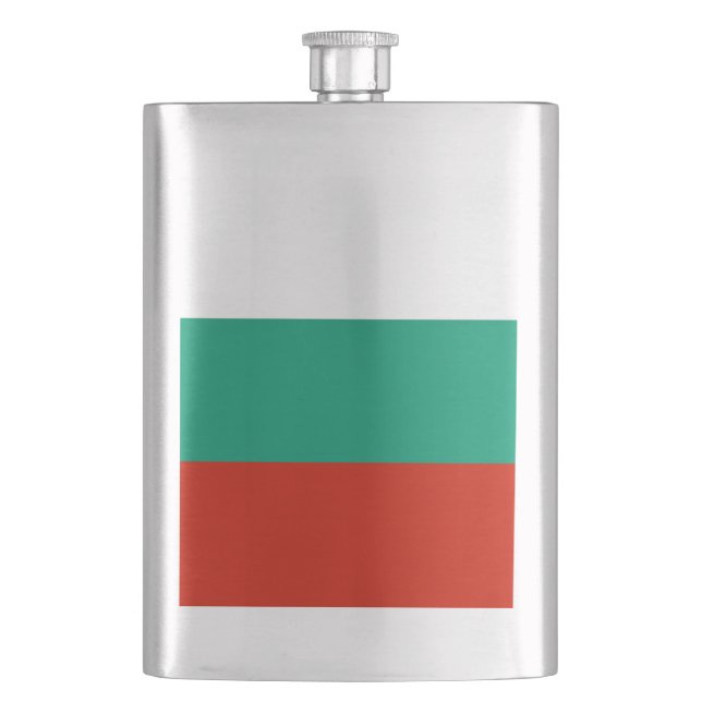 Bulgarien-Flagge Flachmann (Vorderseite)