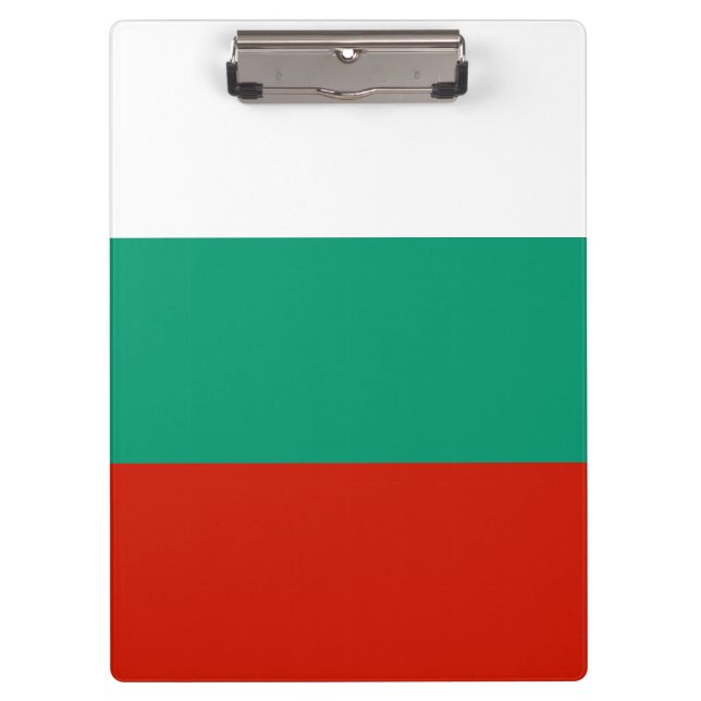 Bulgarien-Flagge Klemmbrett (Vorderseite)