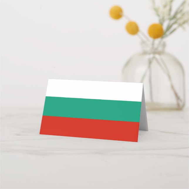 Bulgarien-Flagge Platzkarte (Vorderseite)