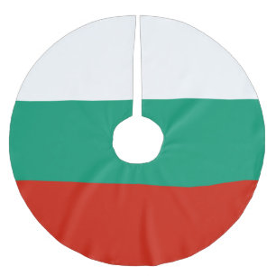 Bulgarien-Flagge Polyester Weihnachtsbaumdecke