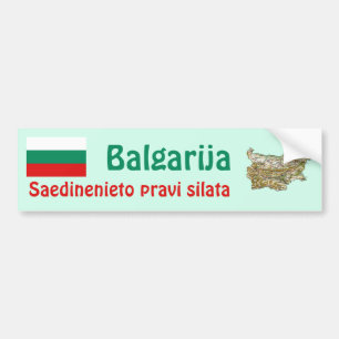 Bulgarien-Flagge und Karten-Autoaufkleber Autoaufkleber