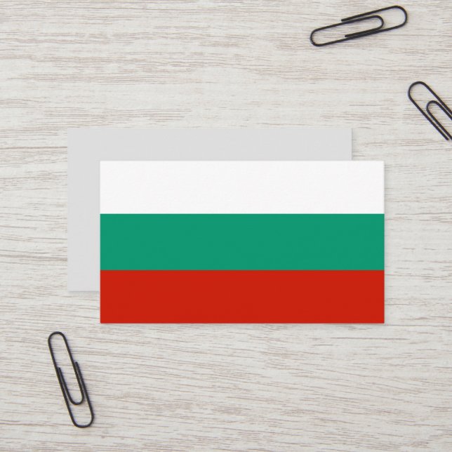 Bulgarien-Flagge Visitenkarte (Vorderseite/Rückseite Beispiel)