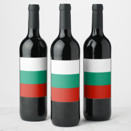 Bulgarien-Flagge Weinetikett
