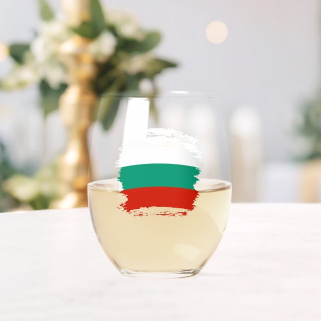 Bulgarien-Flagge Weinglas Ohne Stiel (Insitu (Hochzeit))