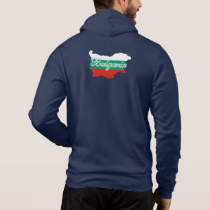 Bulgarien Flaggenkarte, Rückseite Hoodie