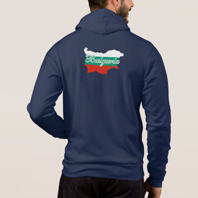 Bulgarien Flaggenkarte, Rückseite Hoodie (Rückseite)