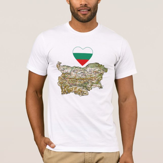 Bulgarien Flaggenschwerpunkt und T - Shirt (Vorderseite)