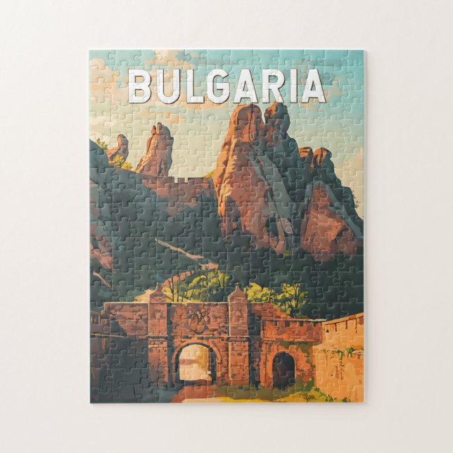 Bulgarien Illustration Travel Art Vintag (Vertikal)