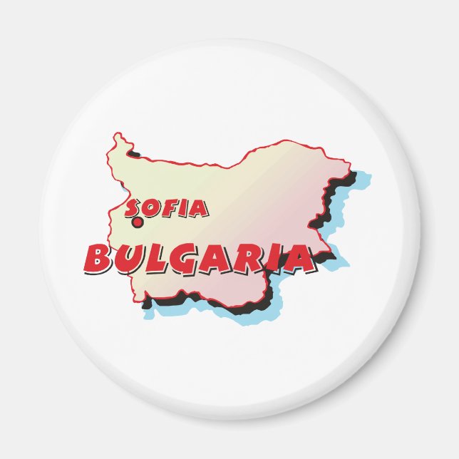 Bulgarien Karte Magnet (Vorne)