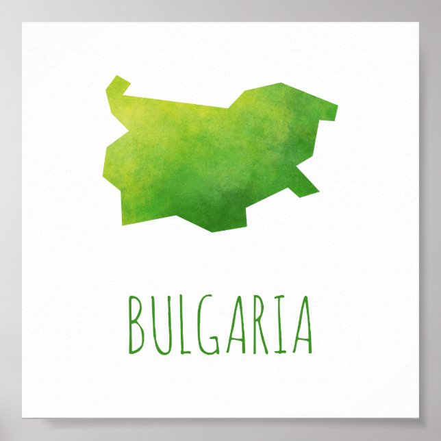 Bulgarien Karte Poster (Vorne)