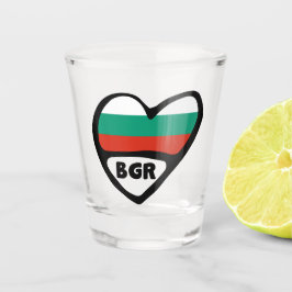 Bulgarien - Ländercode - Flaggenschwerpunkt, BGR Schnapsglas