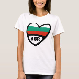 Bulgarien - Ländercode - Flaggenschwerpunkt, BGR T-Shirt