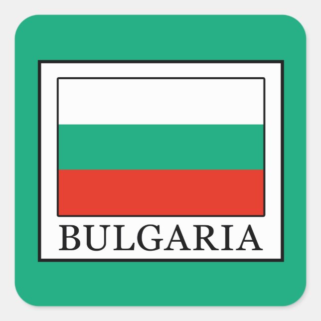 Bulgarien Quadratischer Aufkleber (Vorderseite)