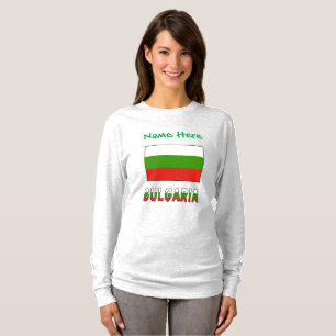 Bulgarien und bulgarische Flagge Rot Personalisier T-Shirt