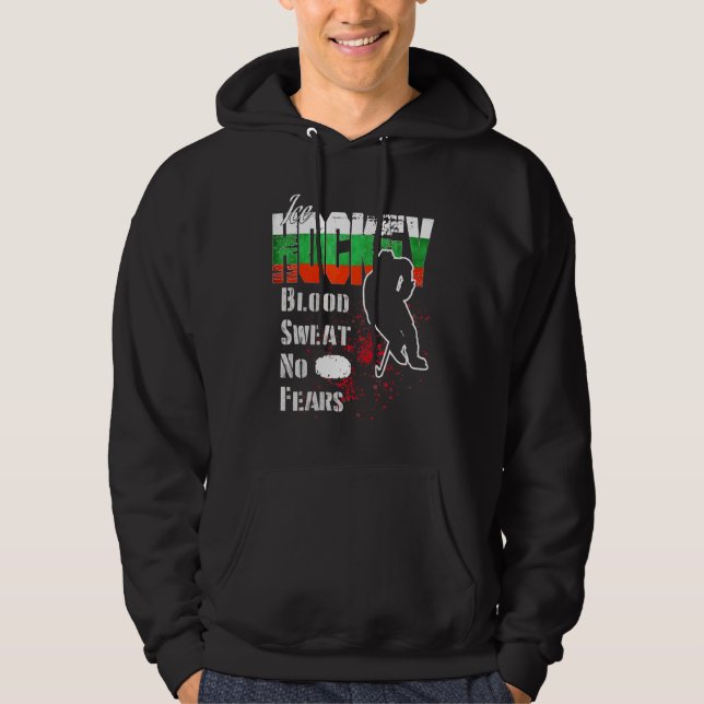 Bulgarien Unterstützer Blood Sweat No Ängste Eisho Hoodie (Vorderseite)