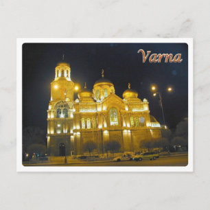 Bulgarien - Varna bei Nacht - Postkarte