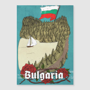 Bulgarien Vintage-Reiseposter Magnetkarte