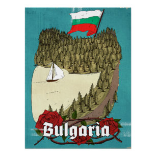 Bulgarien Vintage-Reiseposter Poster