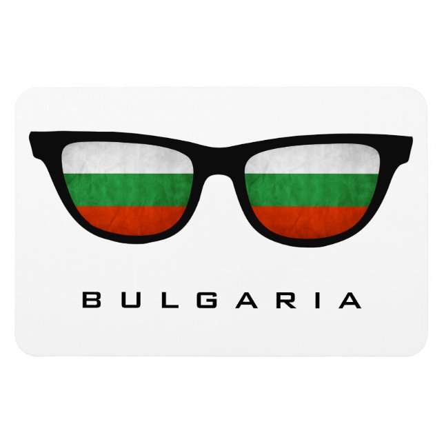 Bulgarien weist benutzerdefinierten Text- und Farb Magnet (Horizontal)