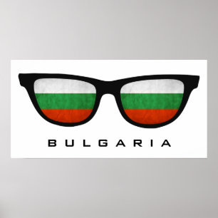 Bulgarien zeigt Sondertext und Farbposter Poster