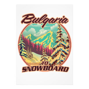 Bulgarien zum Snowboardfahren Fotodruck