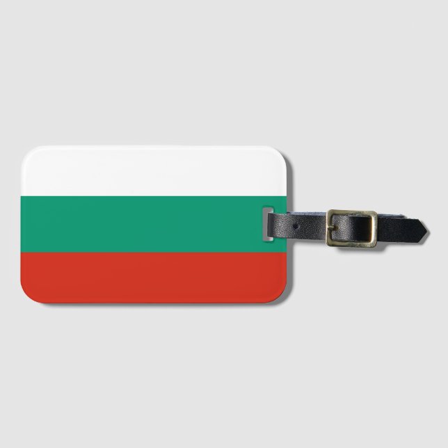 Bulgarienflagge Gepäckanhänger (Vorderseite (Horizontal))