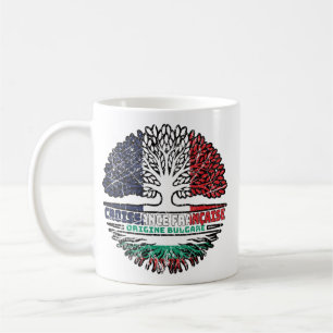 Bulgarisch-Französisch-Tree-Roots-Flag Kaffeetasse