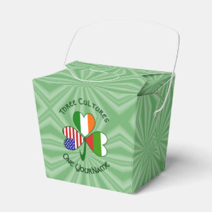 Bulgarisch Irisch Amerikanischer Kleeblatt-Flagge Geschenkschachtel