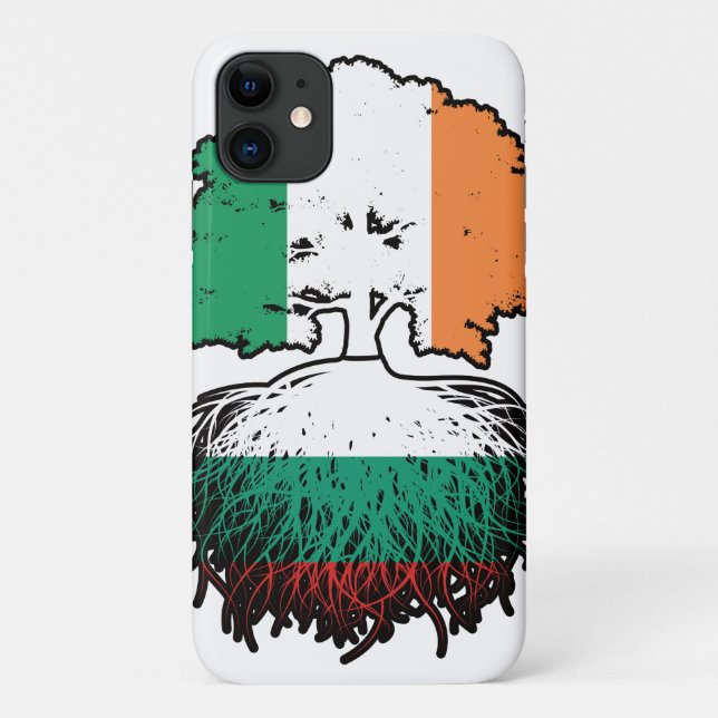 Bulgarisch-irische Treots-Flagge Case-Mate iPhone Hülle (Rückseite)