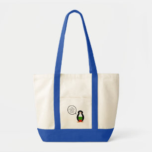 Bulgarisch sprechende Ms. Penguin Personalisiert  Tragetasche
